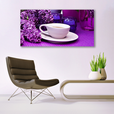 Quadro in vetro Pianta di fiori di mug