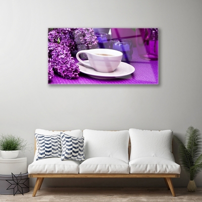 Quadro in vetro Pianta di fiori di mug