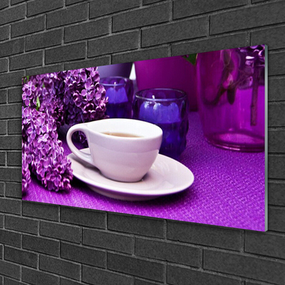 Quadro in vetro Pianta di fiori di mug