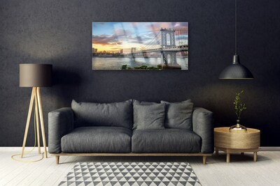 Quadro su vetro Architettura della città del ponte