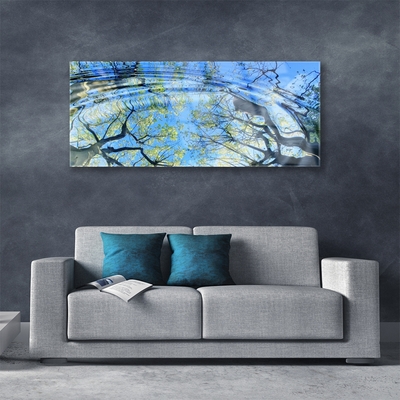 Quadro in vetro Acqua Alberi Arte Natura