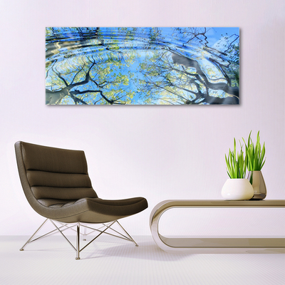 Quadro in vetro Acqua Alberi Arte Natura