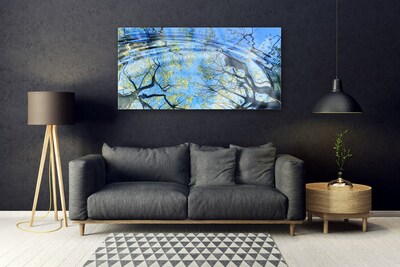 Quadro in vetro Acqua Alberi Arte Natura