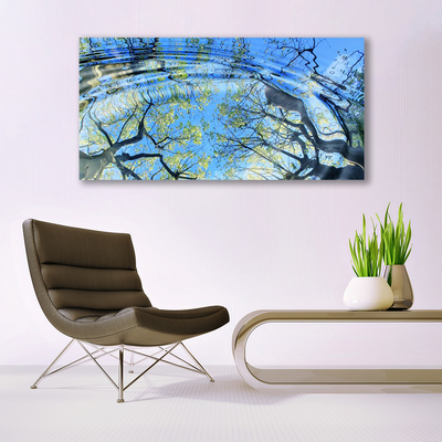 Quadro in vetro Acqua Alberi Arte Natura