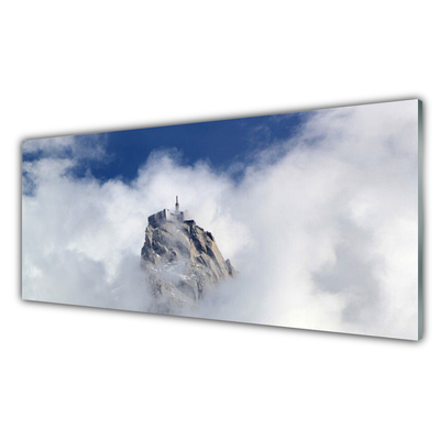 Quadro su vetro Paesaggio della montagna di nuvole