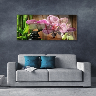 Quadro di vetro Fiori Pianta di bambù