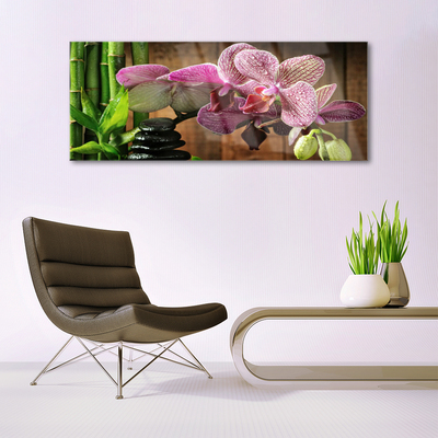 Quadro di vetro Fiori Pianta di bambù