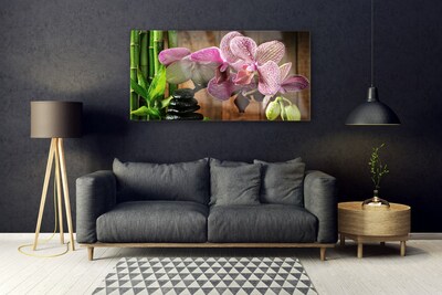 Quadro di vetro Fiori Pianta di bambù