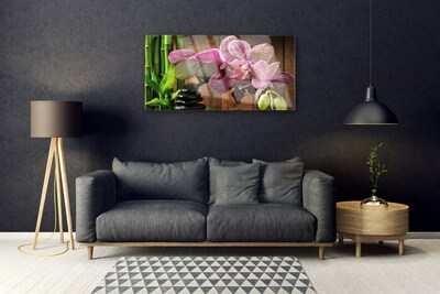 Quadro di vetro Fiori Pianta di bambù