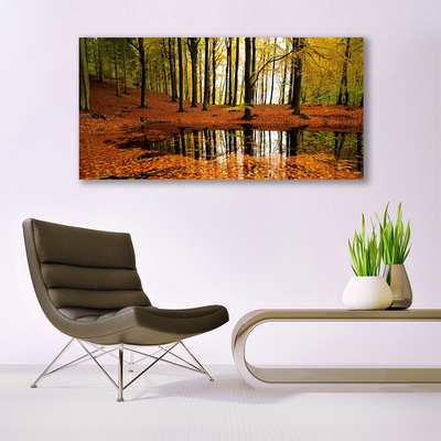 Quadro su vetro Foresta Natura Alberi