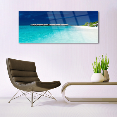 Quadro in vetro Paesaggio spiaggia mare