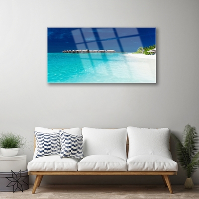 Quadro in vetro Paesaggio spiaggia mare