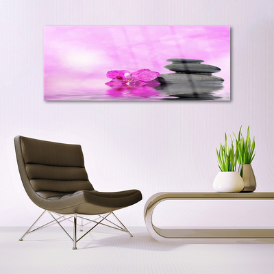 Quadro in vetro Arte floreale rosa