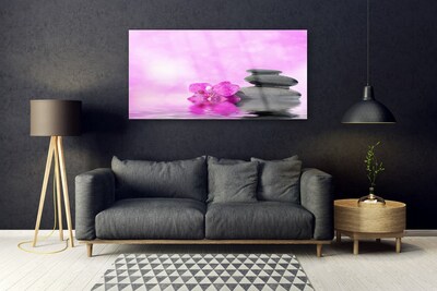 Quadro in vetro Arte floreale rosa