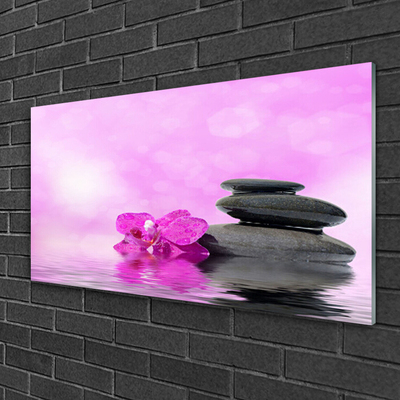 Quadro in vetro Arte floreale rosa