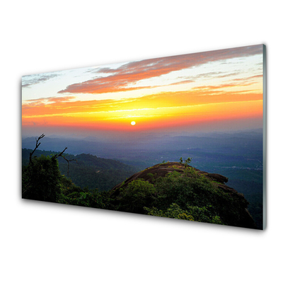 Quadro in vetro Montagna Foresta Paesaggio Natura