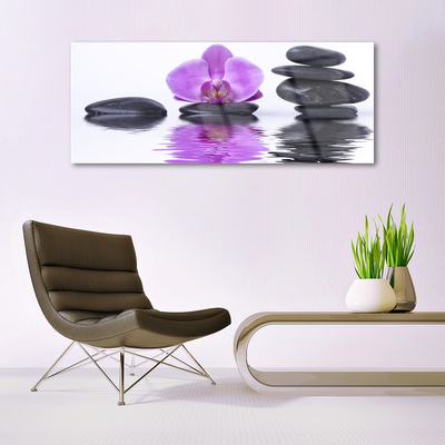 Quadro di vetro Fiore Acqua Specchio Riflesso