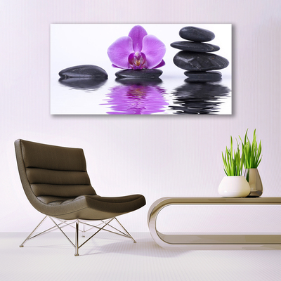 Quadro di vetro Fiore Acqua Specchio Riflesso