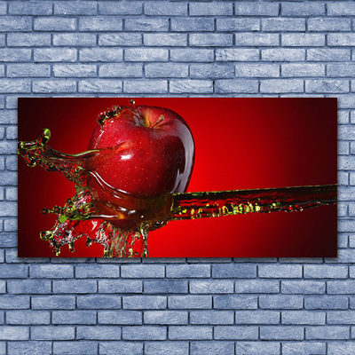 Quadro vetro Cucina acqua e mele