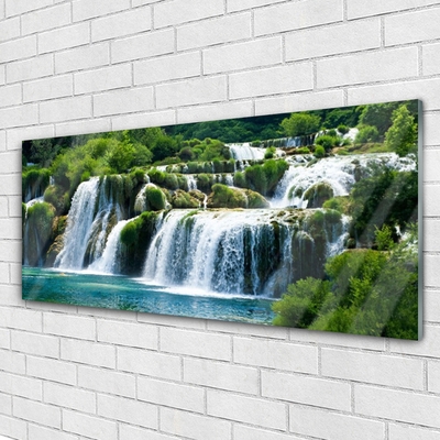 Quadro di vetro Cascata Natura