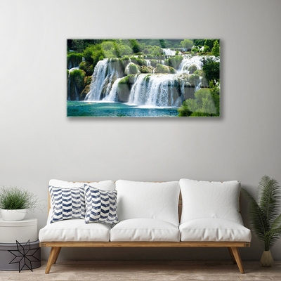 Quadro di vetro Cascata Natura