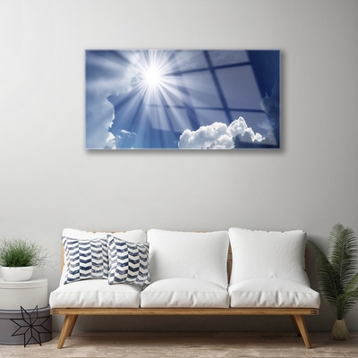 Quadro di vetro Paesaggio solare