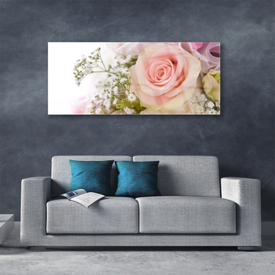 Quadro in vetro Rose Fiori Pianta