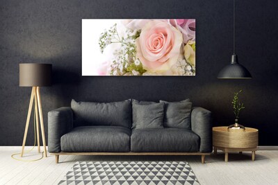 Quadro in vetro Rose Fiori Pianta