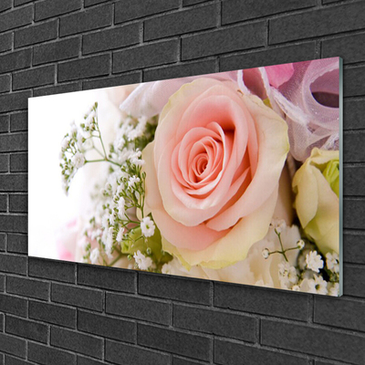 Quadro in vetro Rose Fiori Pianta