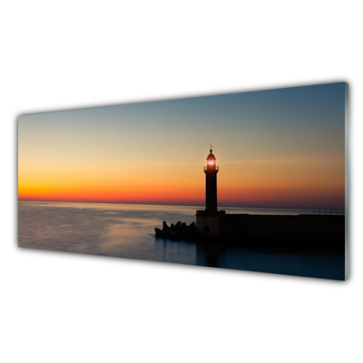 Quadro in vetro Paesaggio del faro