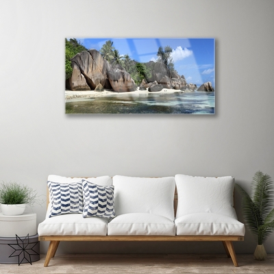 Quadro vetro Paesaggio marino roccioso