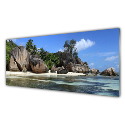 Quadro vetro Paesaggio marino roccioso