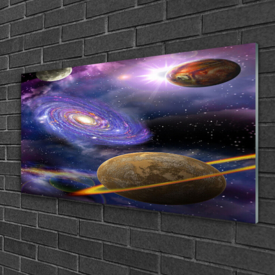 Quadro in vetro Cosmo Pianeti Universo