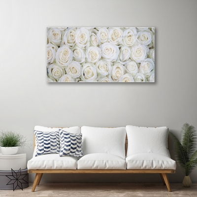 Quadro su vetro Rose Fiori Pianta