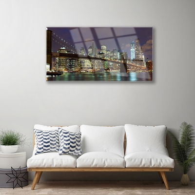 Quadro di vetro Architettura del ponte della città