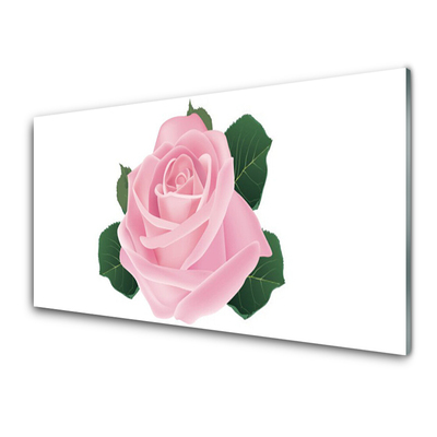 Quadro di vetro Fiore di rosa pianta naturale