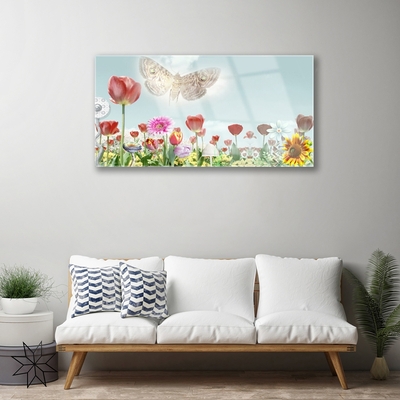 Quadro in vetro Fiori Pianta naturale