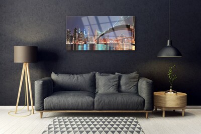 Quadro in vetro Architettura del ponte della città