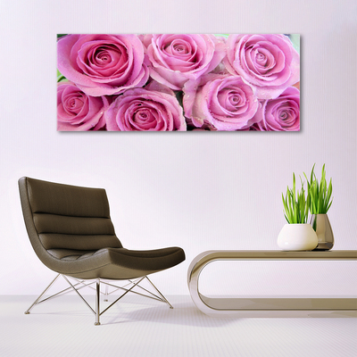 Quadro in vetro Rose Fiori Pianta