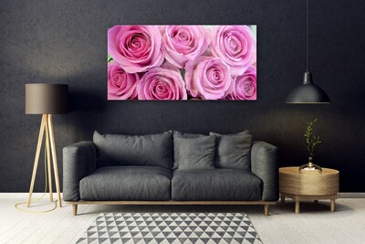 Quadro in vetro Rose Fiori Pianta