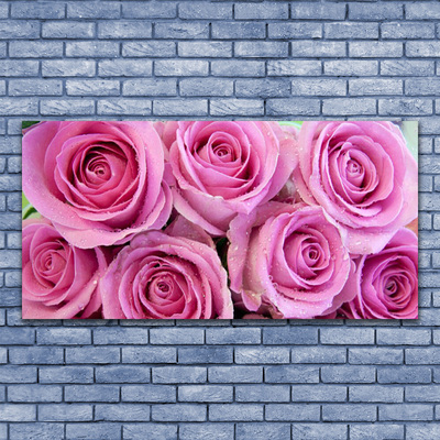 Quadro in vetro Rose Fiori Pianta