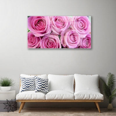 Quadro in vetro Rose Fiori Pianta