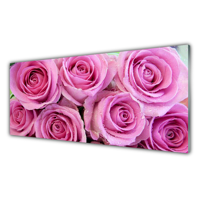 Quadro in vetro Rose Fiori Pianta