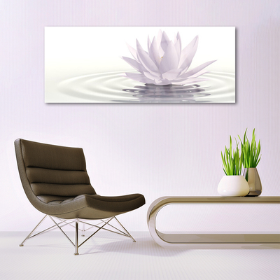 Quadro vetro Arte dell'acqua con i fiori