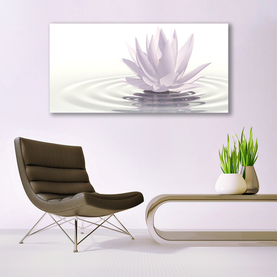 Quadro vetro Arte dell'acqua con i fiori