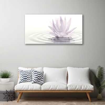 Quadro vetro Arte dell'acqua con i fiori