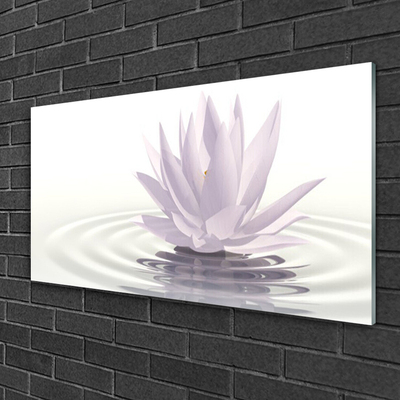 Quadro vetro Arte dell'acqua con i fiori