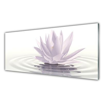 Quadro vetro Arte dell'acqua con i fiori