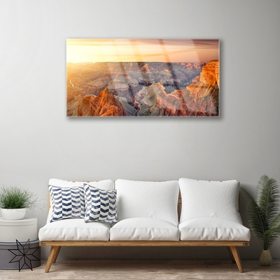 Quadro di vetro Paesaggio montano