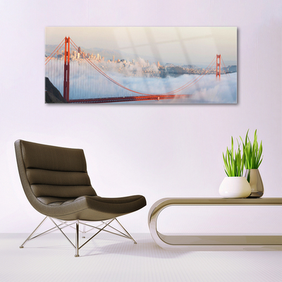 Quadro in vetro Architettura cloud Bridge